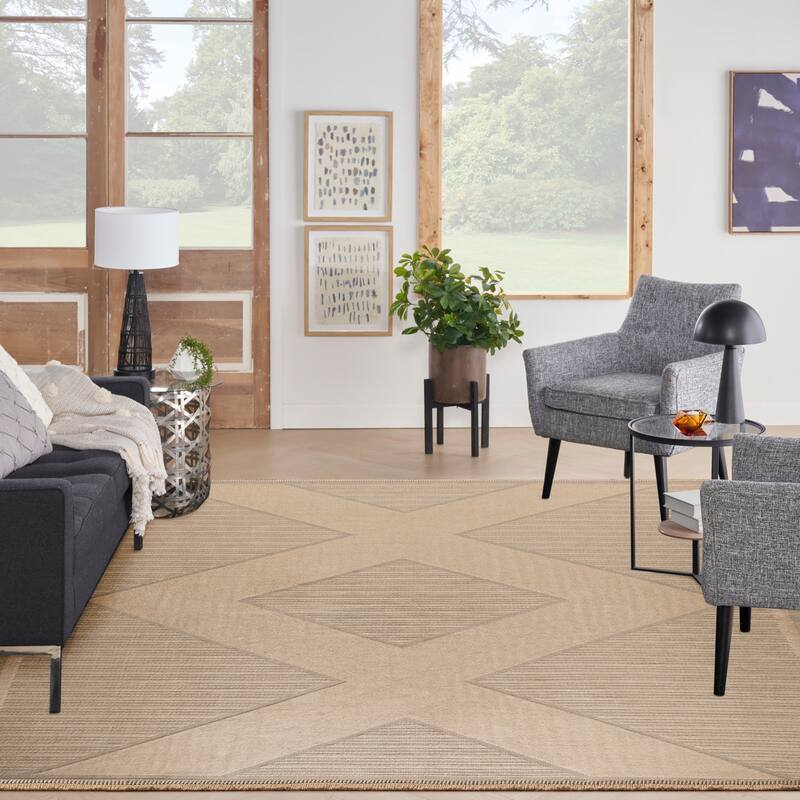 Nourison Washable Indoor Geometric Jute Area Rug