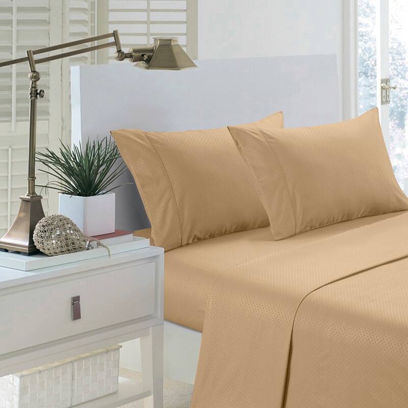 Home Sweet Home Dream Greek Key Embossed Bed Sheet Set