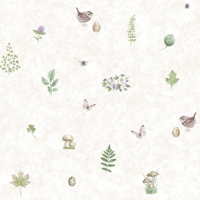 Galerie Wallcoverings Just Kitchens Meadow Spot Vinyl on Non-woven Matte Wallpaper Roll - 33 feet x 21 inches - Beige