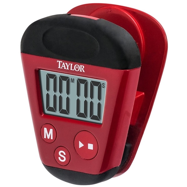 Taylor 5875 Digital Kitchen Clip Timer, Red. Opens flyout.