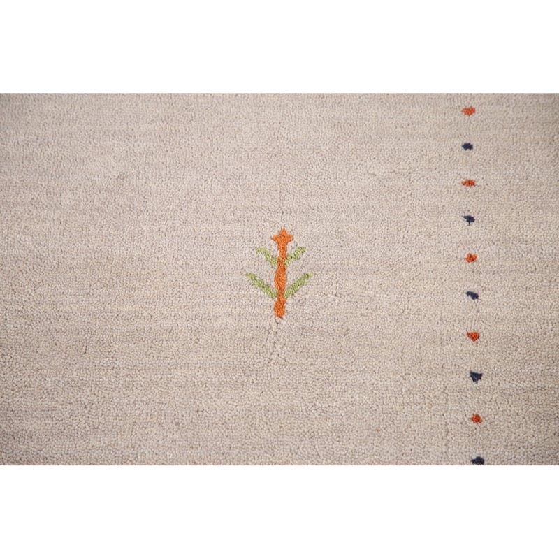 Gabbeh Oriental Accent Rug Handmade Modern Wool Carpet - 3'11"x 5'10"