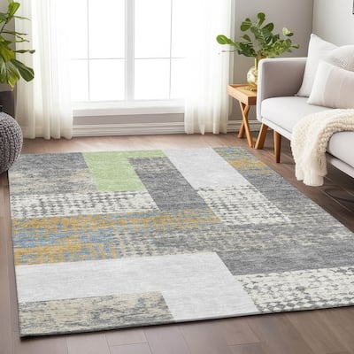 Premium Washable Super Soft Casual Geo Mayfield Rug