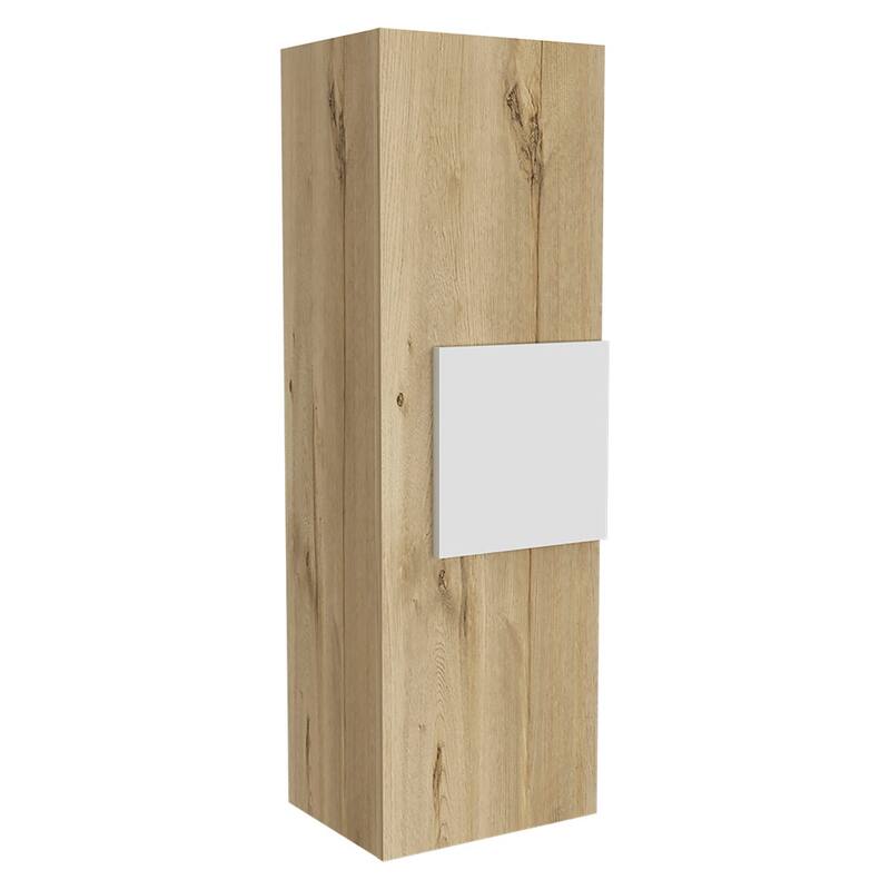 Artic Wall-Mounted Medicine Cabinet - 38.46" H, Light Oak Finish, 3 Interior Shelves, Single Door, Bathroom Storage