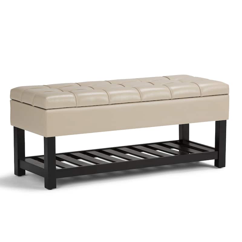 WYNDENHALL Wyatt 44 inch Wide Transitional Rectangle Ottoman Bench - 43"x 17"x 18.5"
