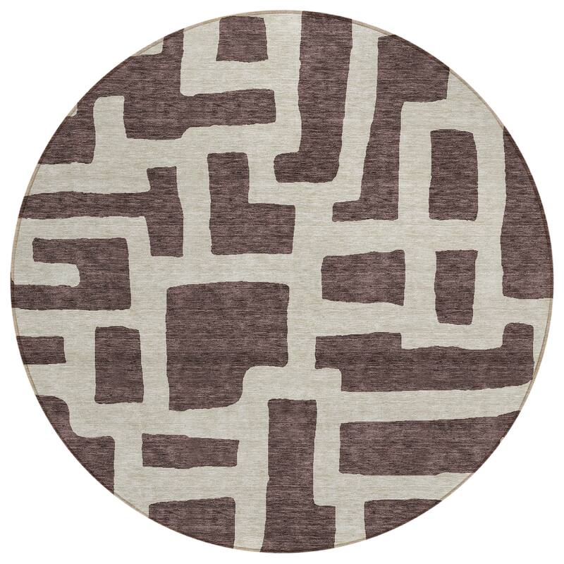 Machine Washable Indoor/ Outdoor Chantille Contemporary Geo Rug