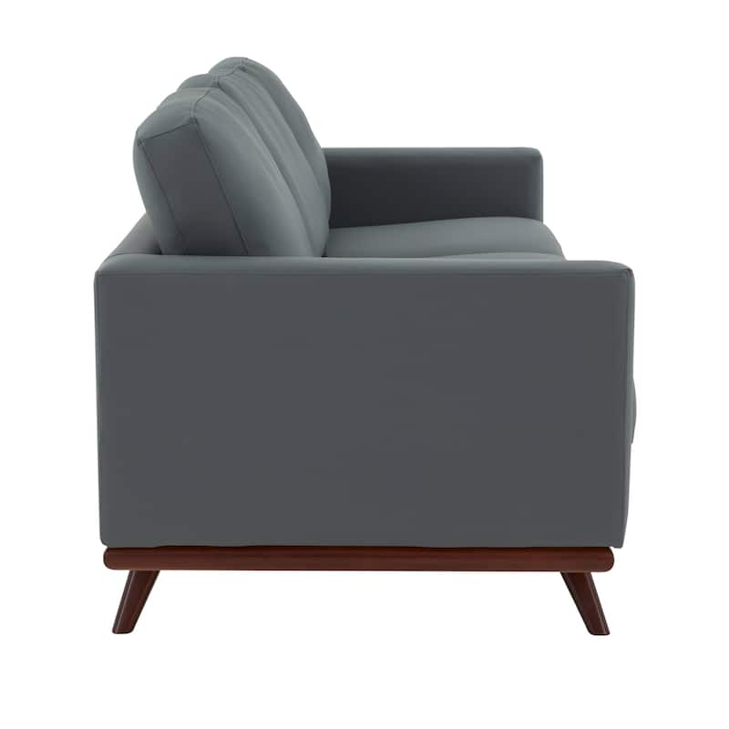 Chester Modern 3 Seater Sofa Couch in Leather or Mesh Upholstery With Birch Wood Base for Living Room Bedroom and Office - 83"