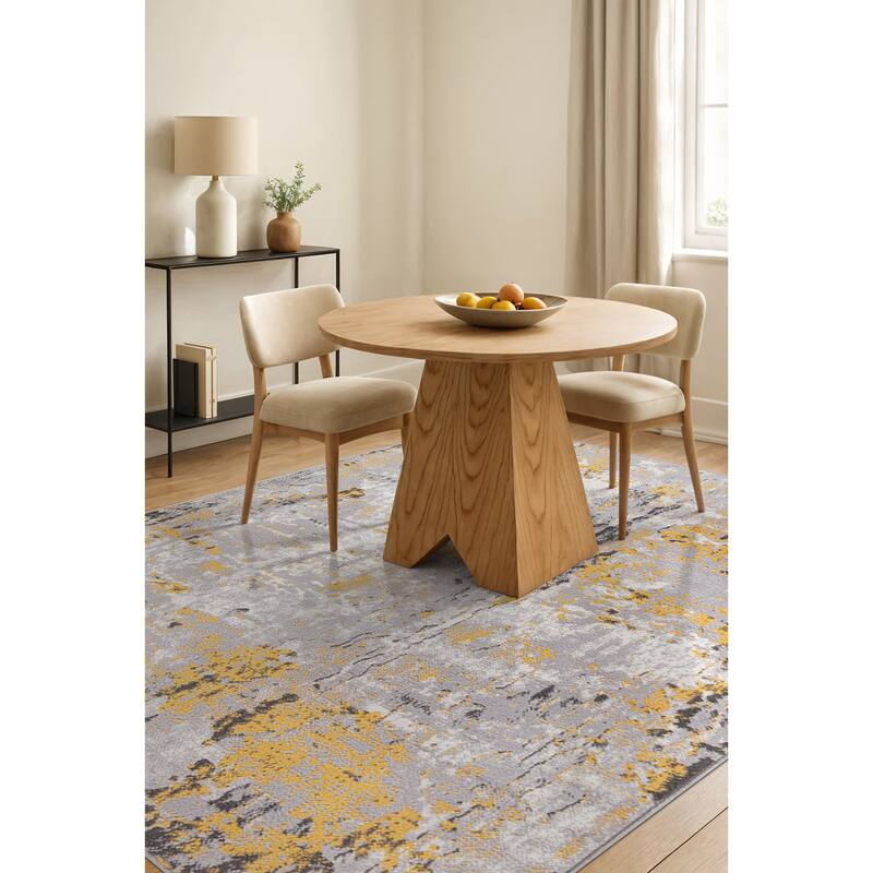 World Rug Gallery Distressed Modern Abstract Area Rug