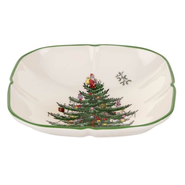 slide 2 of 3, Spode Christmas Tree Sculpted Square Dish - 5.5 inch 5.5 inch - 1 Piece