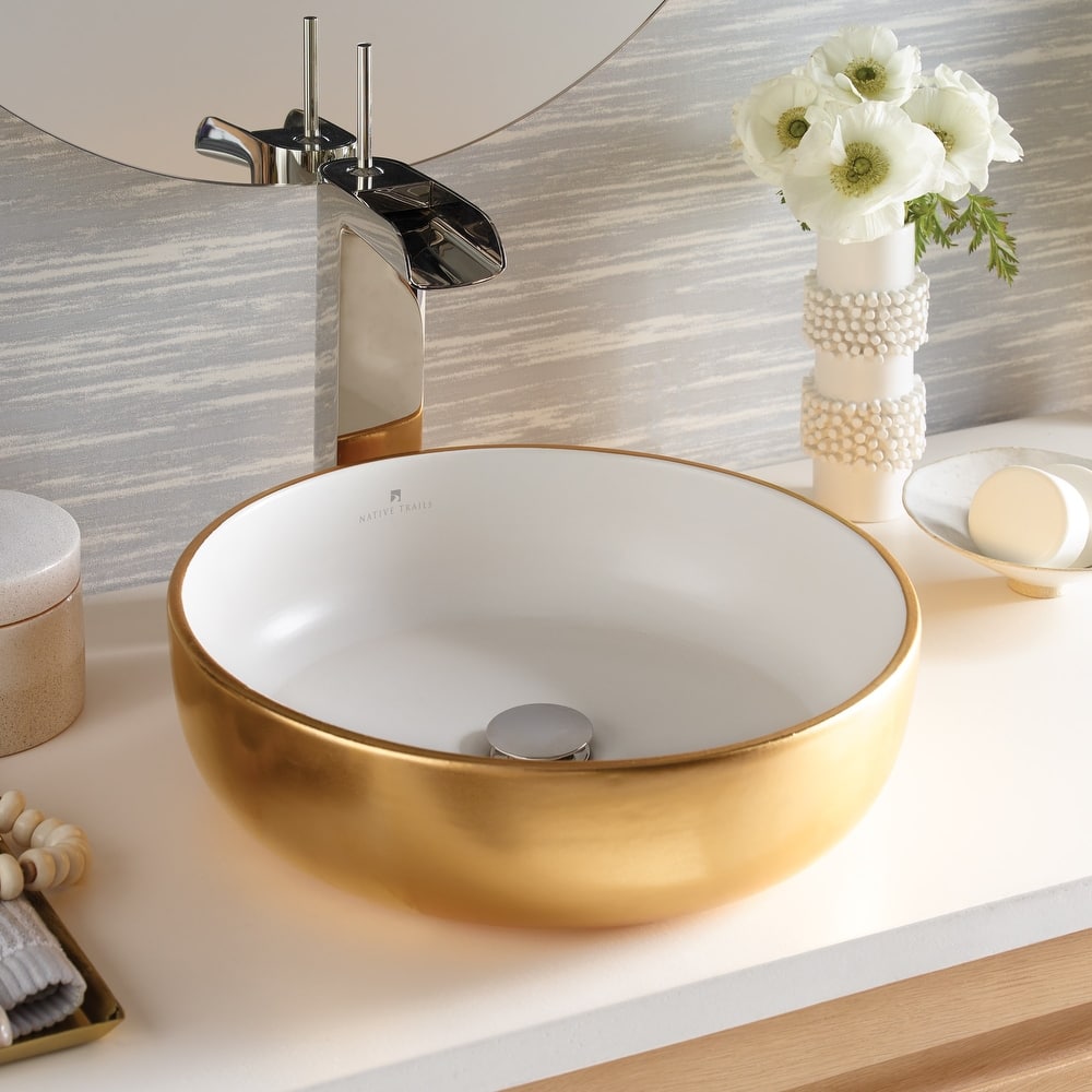 Bliss Fireclay Vessel Bathroom Sink - 16" x 16" x 4.5"