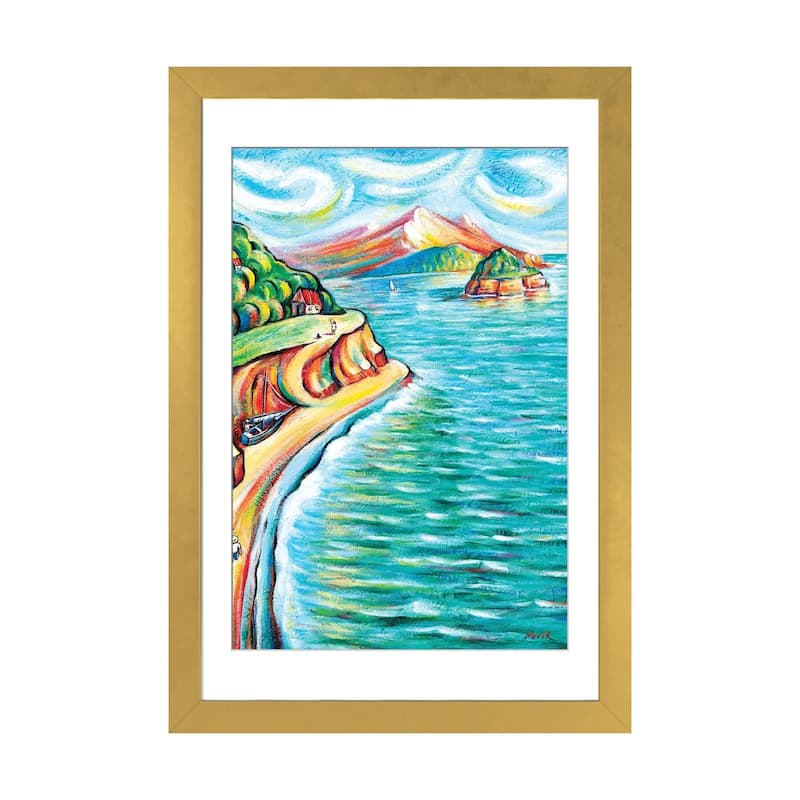 iCanvas "Life On The Islands" by Novik - Gold - 24x16x1