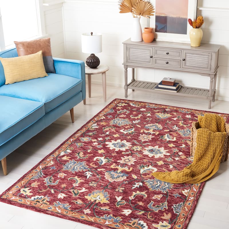SAFAVIEH Handmade Aspen Zorela Boho Wool Rug - 3' x 5' - Red/Rust