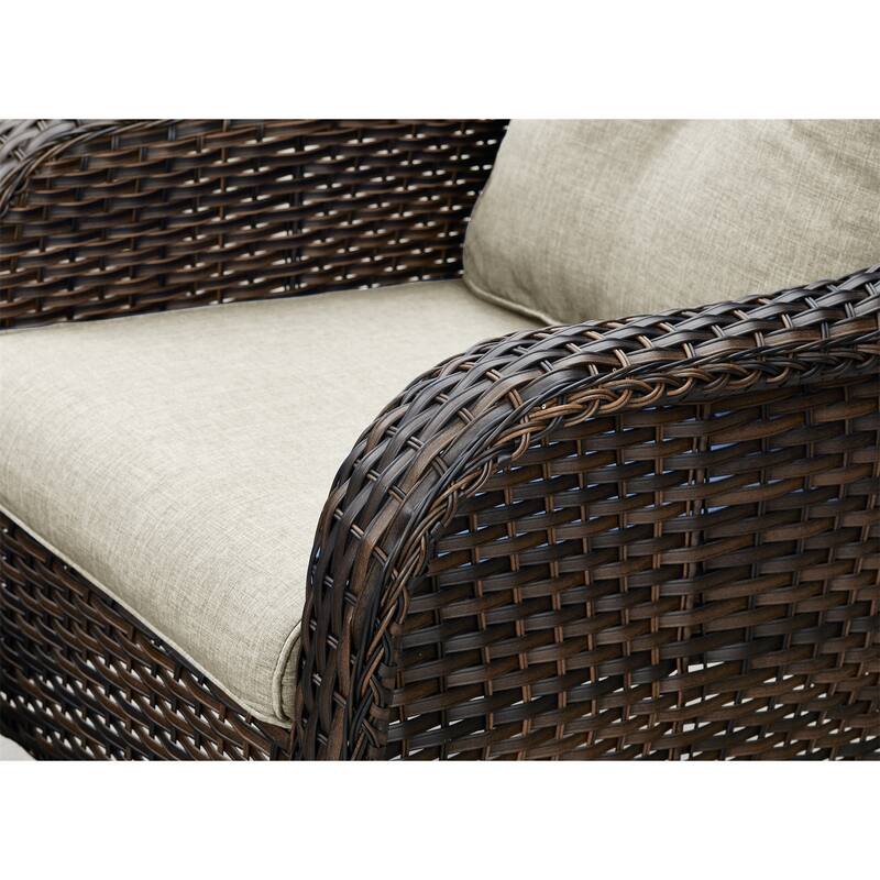 Gymojoy Outdoor Patio Rattan Chairs with Cushions Set of 2