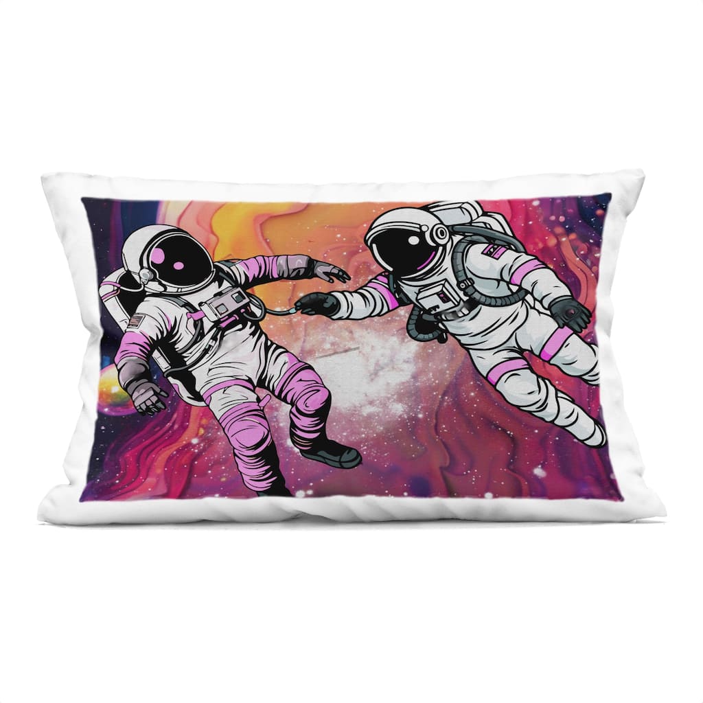 Stupell Astronauts & Bright Nebula Decorative Printed Throw Pillow Design by Jesse Keith
