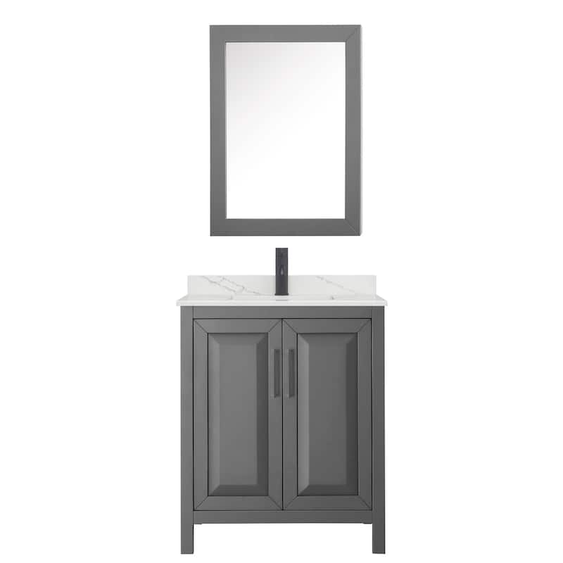Wyndham Collection WCV252530S-QTZ-UNSMED Daria 30" Free Standing