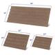 Subrtex Non-slip Bathroom Rug Chenille Soft Striped Plush Bath Mat