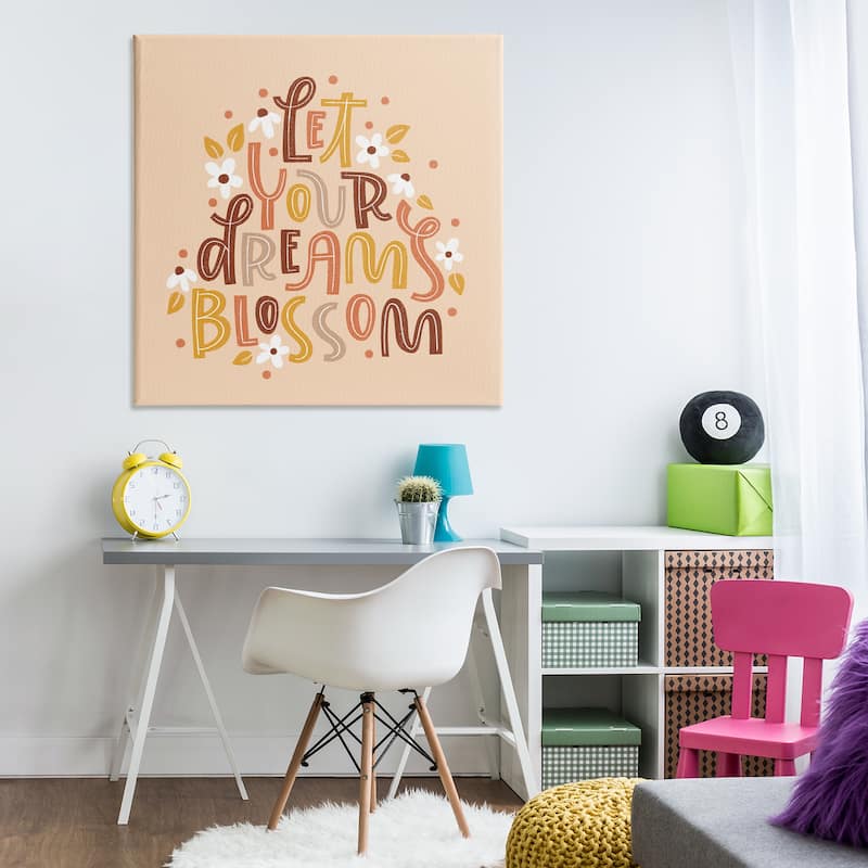 Stupell Earthy Let Your Dreams Blossom Canvas Wall Art Design By Sarah Hickman