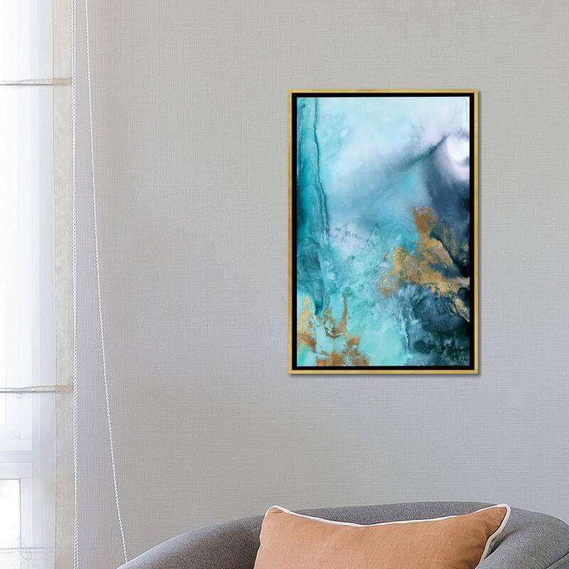 iCanvas "Gold Under The Sea I" by Eva Watts Framed Canvas Print