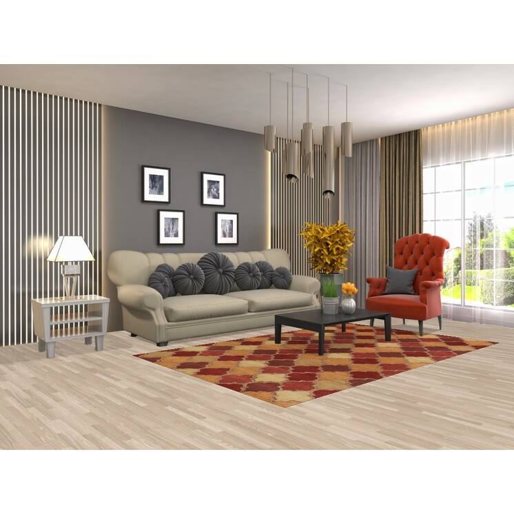 Trellis Gabbeh Indian Area Rug Hand-Tufted Wool Carpet - 5'0" x 8'0"