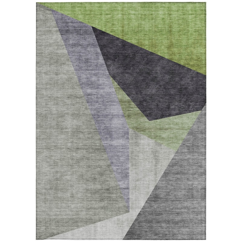 HomeRoots Abstract Transitional Rectangle Outdoor Rug