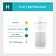preview thumbnail 3 of 6, Homedics T43 Large‑Room Tower Air Purifier | True HEPA + UV‑C | White