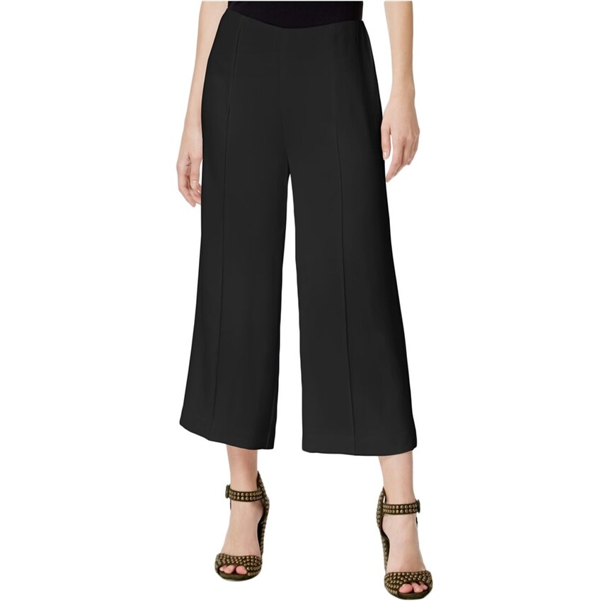 cropped black evening trousers