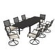 preview thumbnail 4 of 10, 9 Pieces Outdoor Dining Set with Extendable Dining Table