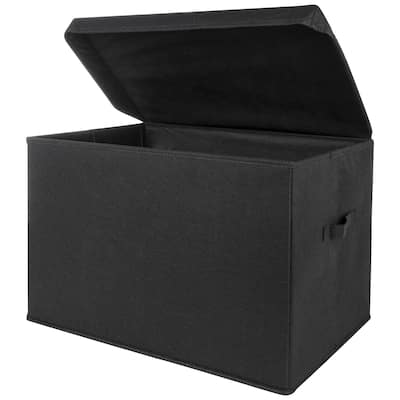 Sammy & Lou Black Solid Color Felt Toy Box