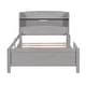 preview thumbnail 7 of 10, Traditional Modern Style Twin Size Wood Platform Bed with Guardrail,Storage Headboard with Built-in LED Light