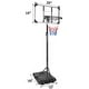 preview thumbnail 15 of 25, Portable Mini Basketball Hoop and Goal System, Height Adjustable