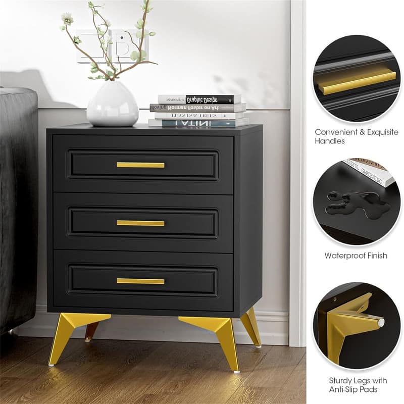 Nightstand with 3 Drawers