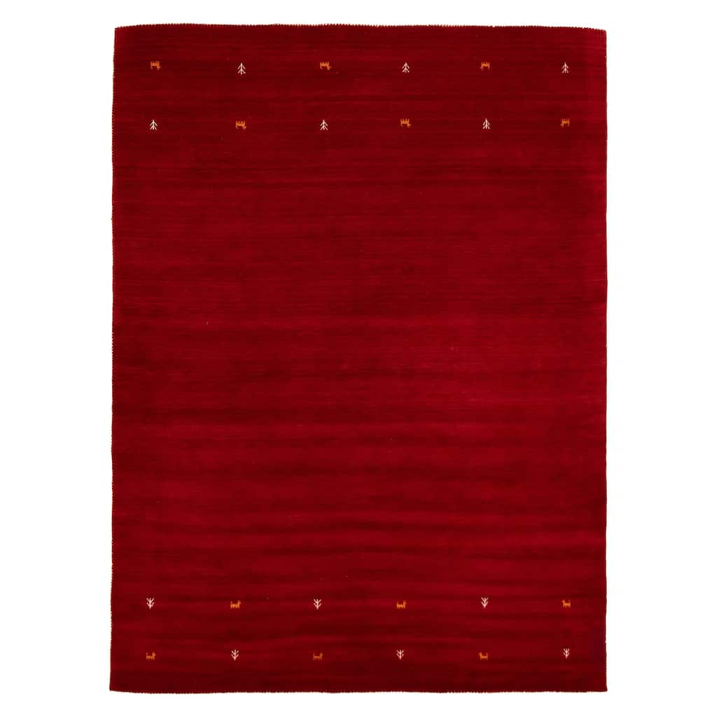 Kashkuli Gabbeh Red Rug 8'0" x 10'10" - 8'0 x 10'10