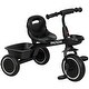 preview thumbnail 1 of 18, Adjustable Toddler Tricycle for Kids Ages 2-5 with Safety Features, Basket, and Puncture-Resistant Wheels Black