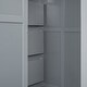 preview thumbnail 14 of 14, Full Size Grey Wooden Loft Bed w/ Desk, Storage Staircase & Shelves, Built-in Wardrobe w/ Foldable Door Panels for Student Dorms