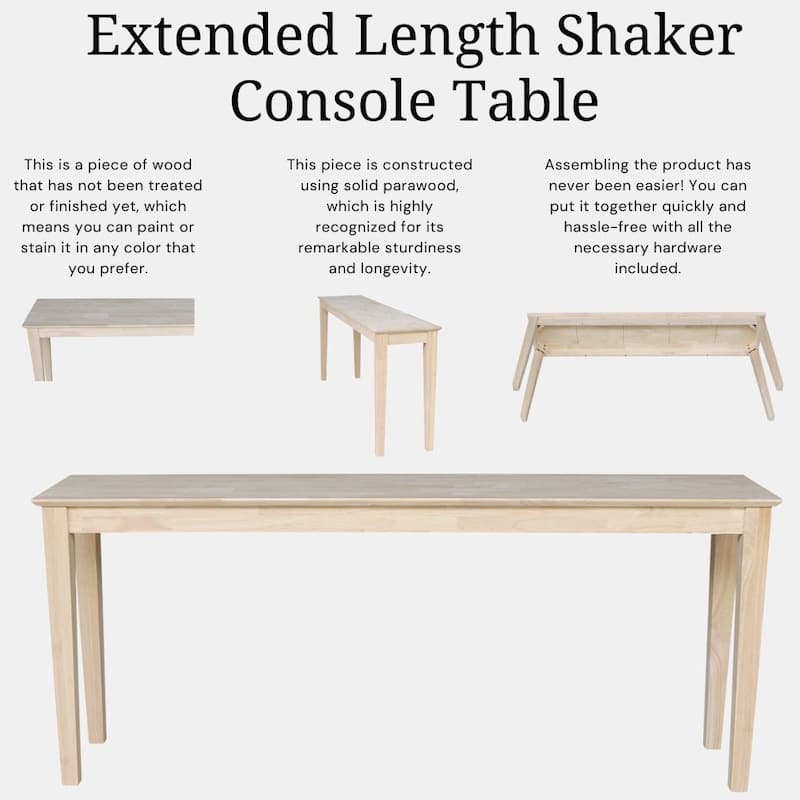 Porch & Den Fairview 72-inch Shaker Console Table