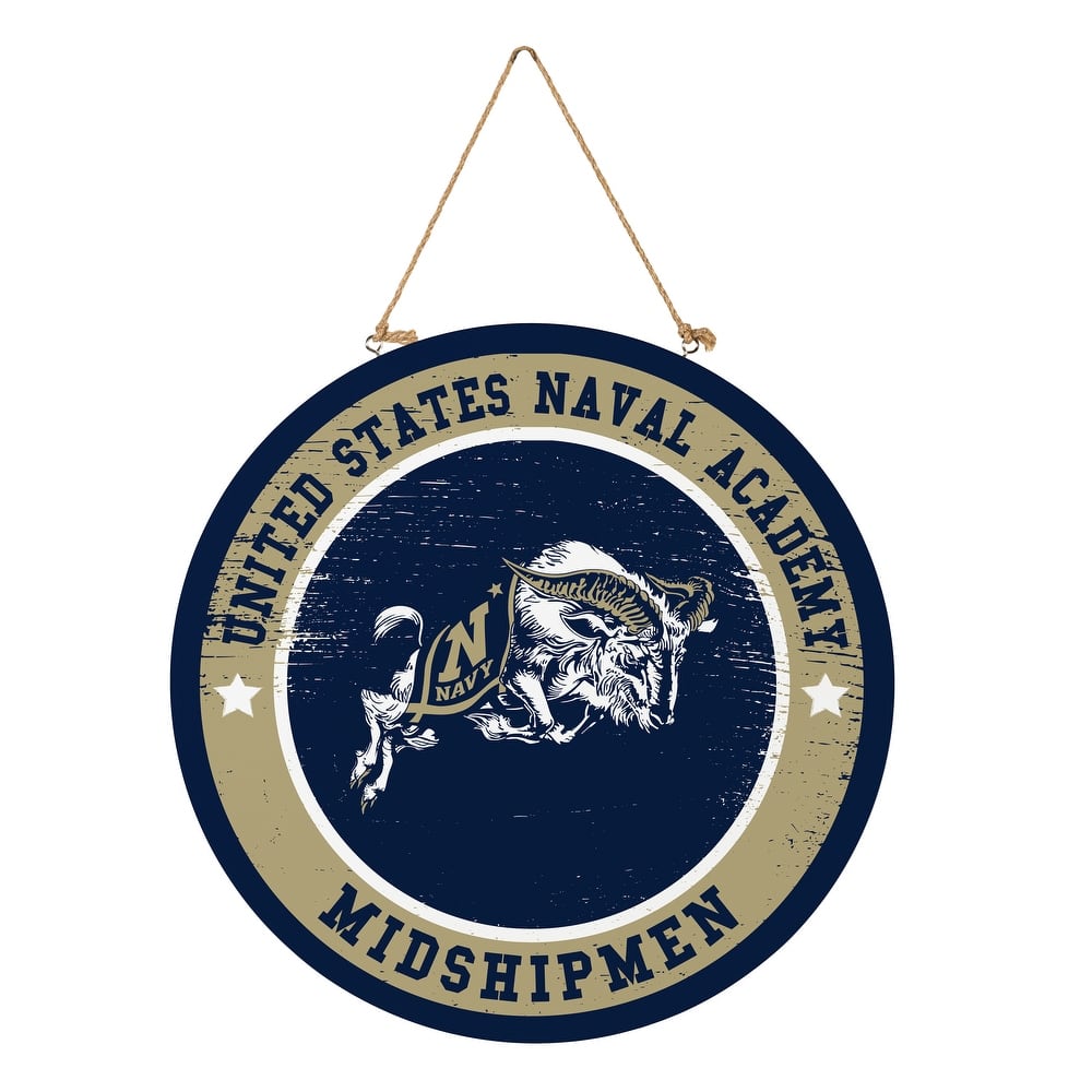 US Naval Academy Wooden Door Decor Wall Sign - Multi-Color