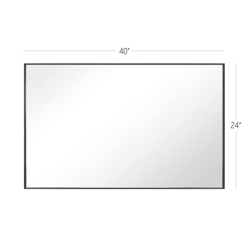 Modern Rectangle Framed Bathroom Vanity Mirror Accent Wall Mirror
