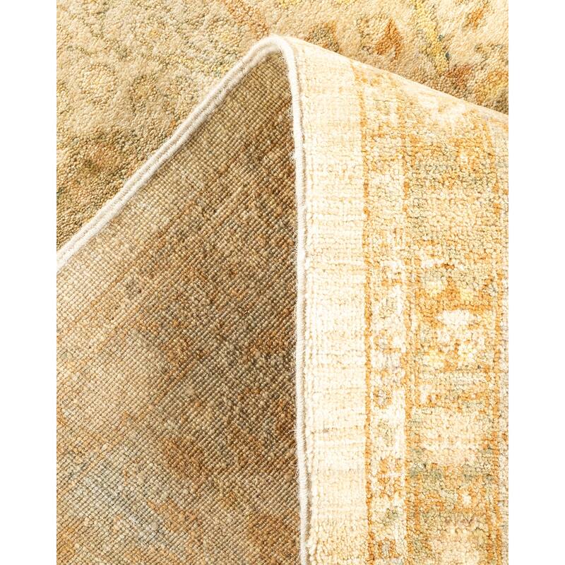 Overton Hand Knotted Wool Vintage Inspired Modern Contemporary Eclectic Ivory Area Rug - 8 x 10
