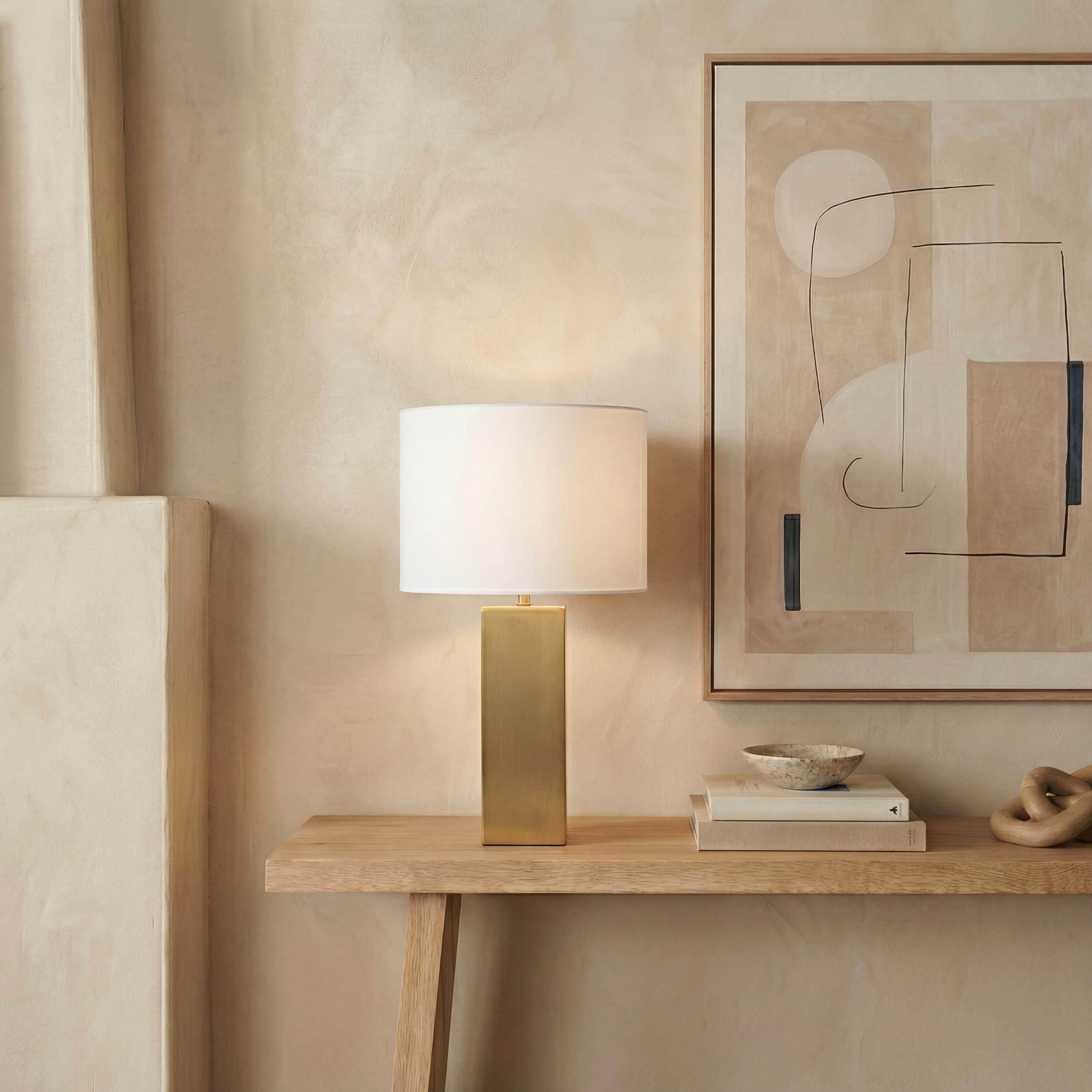 SAFAVIEH Couture Hank Metal Square Table Lamp - 16"W x 16"D x 28"H