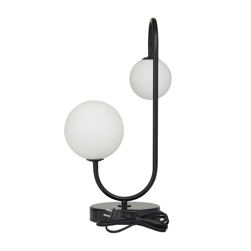 Stylish Metal Orb Light Table Lamp with Marble Base - Gold, Black, Silver