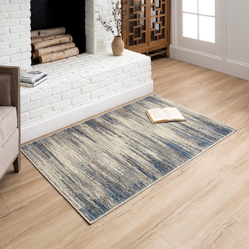 Mohawk Home Urban Abstract Stripe Woven Area Rug