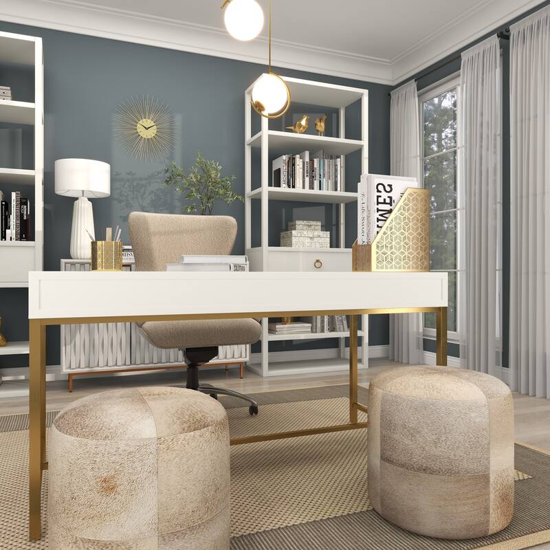 Gold Metal Starburst Decorative Wall Clock with Black Accents