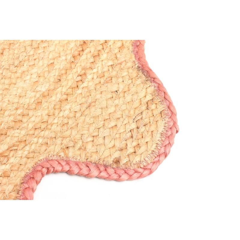 ECARPETGALLERY Braided Weave Palas Denizli Tan Jute Rug - 3'2 x 3'2