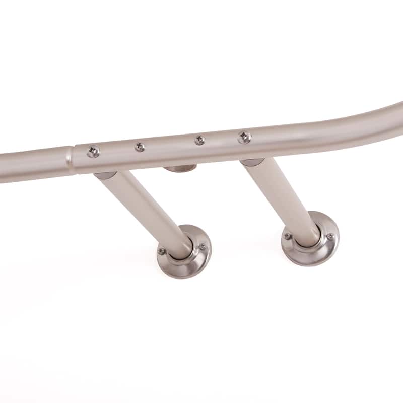 Utopia Alley Rustproof Aluminum Hoop Shower Rod Extra Large 54 Inch by 26 Inch