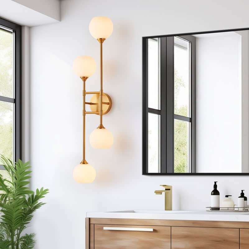 KAWOTI 4-Light Dimmable Large Armed Wall Sconce - W35.75" * H6.75"