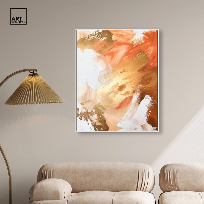 Golden Yellow Citrus Burst II Canvas by Art Remedy