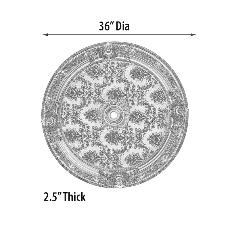 Blanco Round Chandelier Ceiling Medallion 36in