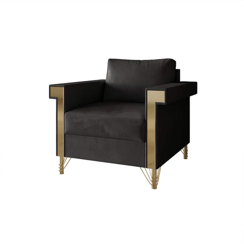 CraftPorch Luxurious Velvet Upholstered Arm Chair