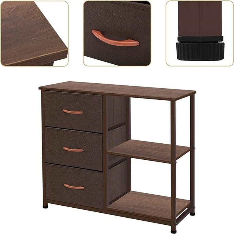 Concept Rustic Brown Fabric Dresser