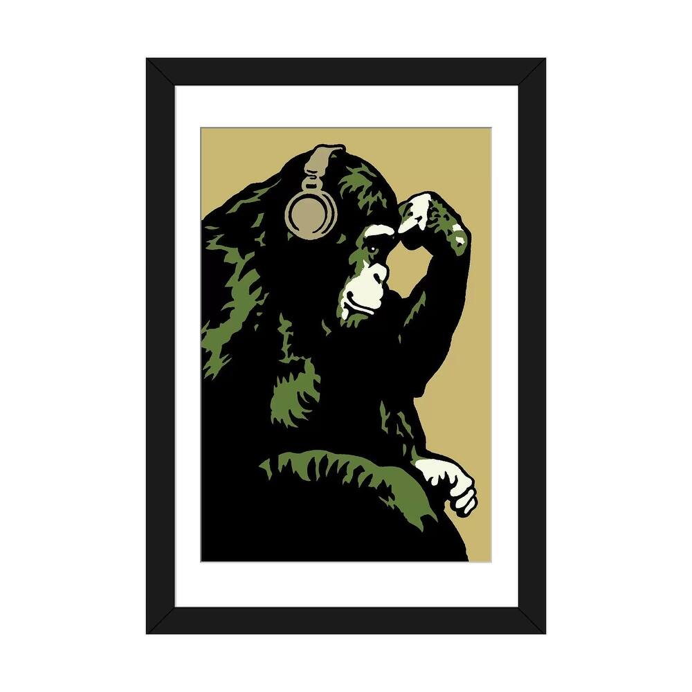 iCanvas "Monkey Thinker Army" by Steez