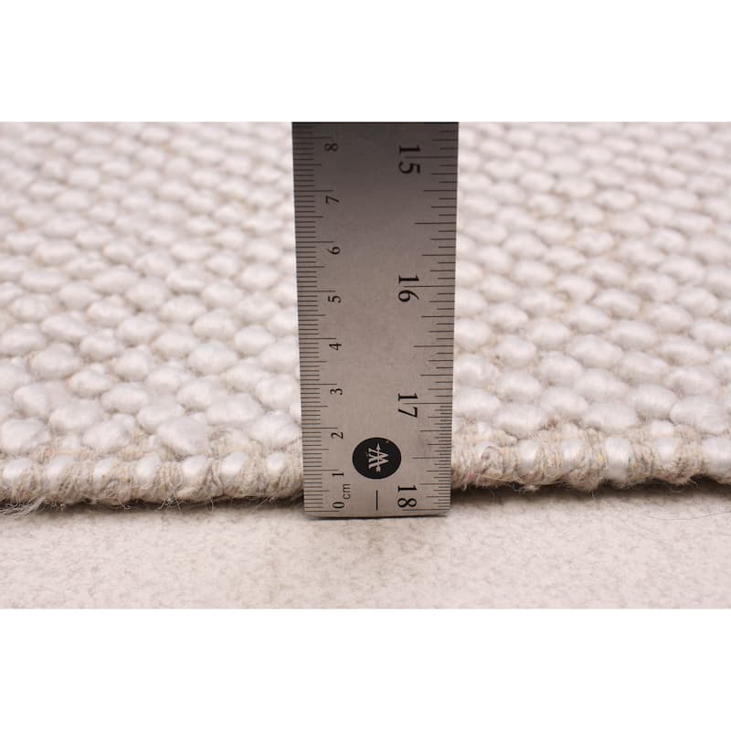 ECARPETGALLERY Braid weave Sienna Cream Wool Rug - 2'2 x 8'0